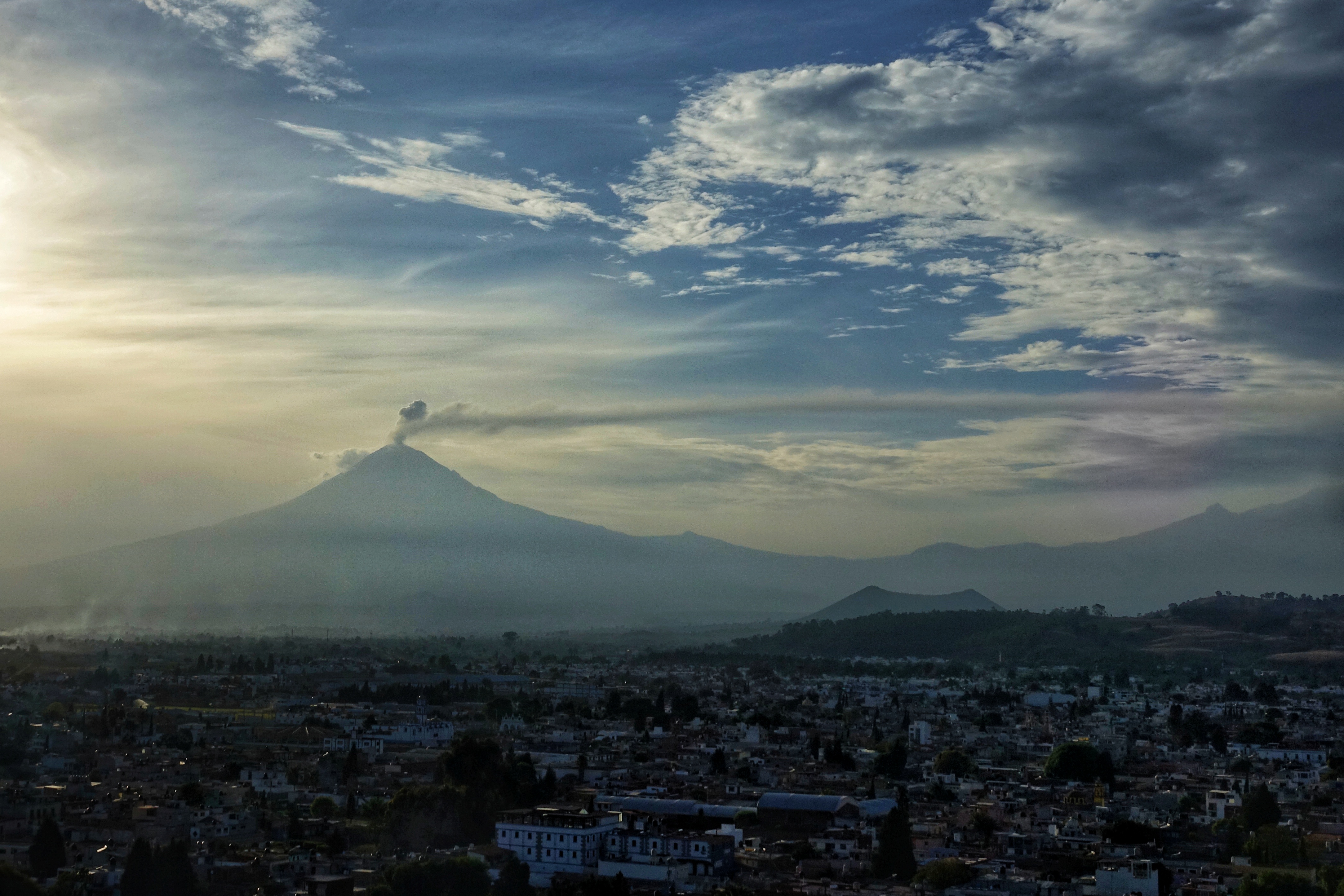 Popocatépetl vu depuis Puebla
